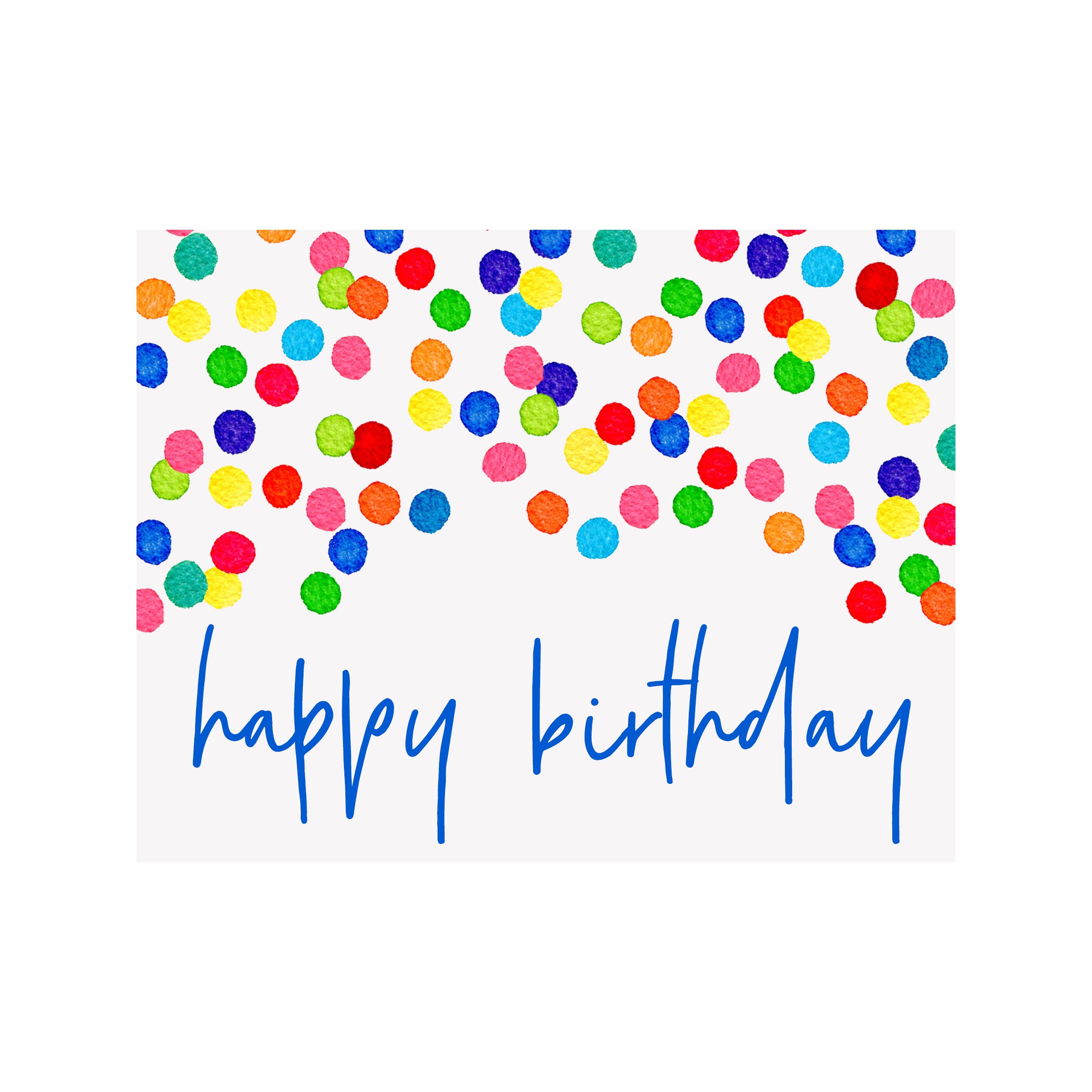 Confetti Happy Birthday Card - Brake Ink Stationery